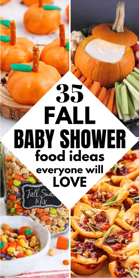 Fall Themed Brunch Food, Any Shower Food, Fall Baby Shower Drinks Ideas, Baby Shower Soup Station, Fall Bbq Baby Shower Ideas, Pumpkin Themed Baby Shower Ideas Food, Fall Themed Baby Shower Foods, Fall Snack Table Ideas, Fall Wedding Shower Food Ideas