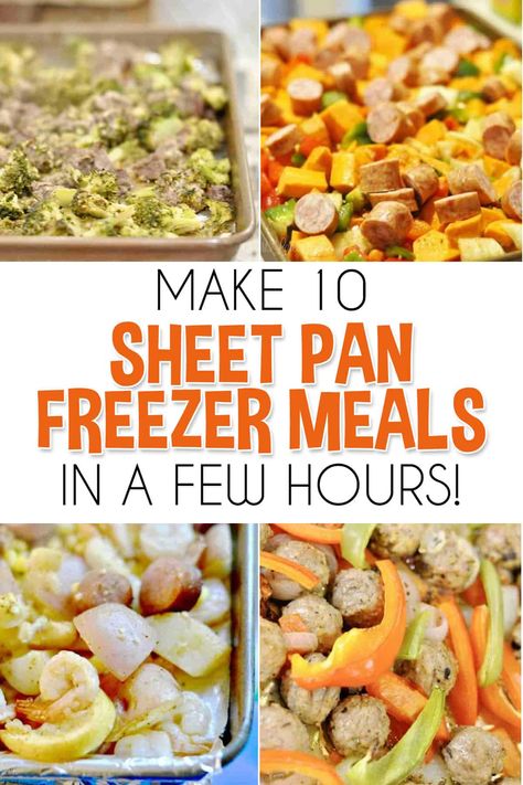 Sheet Pan Meal Prep, Oven Ready Meals, Pregnancy Freezer Meals, Free Grocery List, Freezer Dinners, Slow Cooker Freezer Meals, Freezer Friendly Meals, Freezable Meals, Freezer Meal Planning