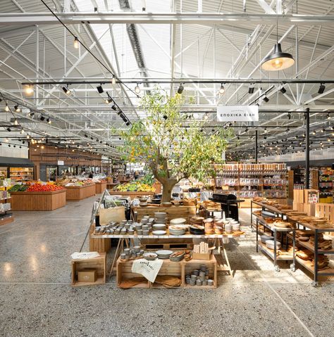 Renovation Architecture, Food Retail, Supermarket Design, Terrazzo Flooring, Fresh Market, Adaptive Reuse, Hall Design, Urban Architecture, Food Hall