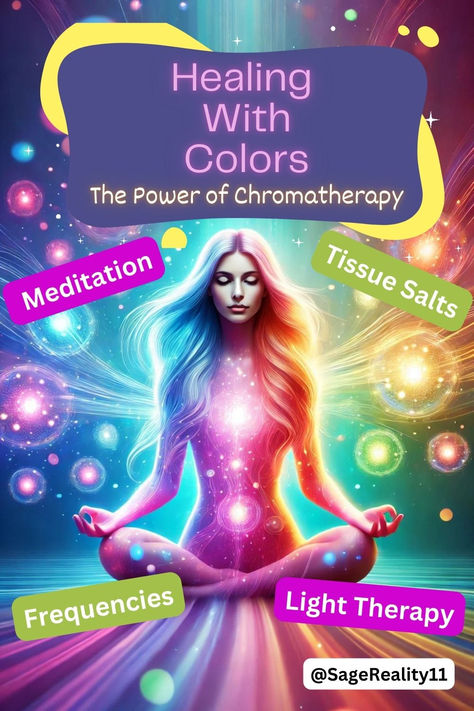 Discover the incredible power of color therapy to heal your chakras, cleanse your aura, and elevate your meditation practice. Dive into the world of chromatherapy and learn how to harness the energy of colors for profound spiritual growth and well-being. Click the link to explore more and start your healing journey today. #ColorTherapy #ChakraHealing #SpiritualWellness #MeditationTips #AuraCleansing #HolisticHealth #SelfHealing #SpiritualGrowth #SageReality11 #ColorPsychology #LightTherapy Spiritual Colors, Color Therapy Healing, Transform Your Mind, Color Healing, Color Symbolism, Chakra Colors, Healing Hands, Color Magic, Spiritual Wellness