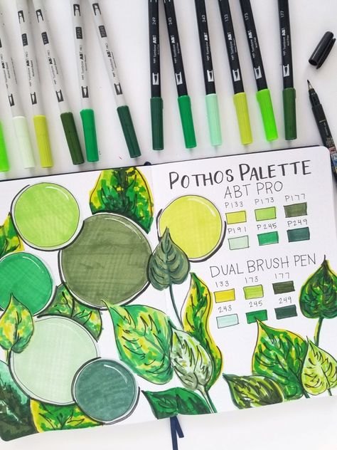 Bullet Journal Markers, Color Journal, Pro Markers, Tombow Brush Pen, Tombow Markers, Brush Pen Art, Sketchbook Journal, Tombow Dual Brush Pen, Coloring Journal