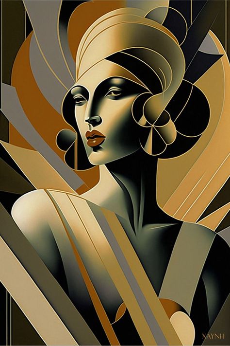 Explore the timeless allure of Art Deco illustration with us, journeying through its luxurious, bold designs and enduring influence on contemporary art! Art Deco Design Graphics Illustrations, Art Deco Drawing, Art Deco Portrait, Zeppelin Art, Art Deco Design Graphics, Art Deco Illustrations, Art Deco Prints, Art Deco Wall Art, Art Deco Artwork