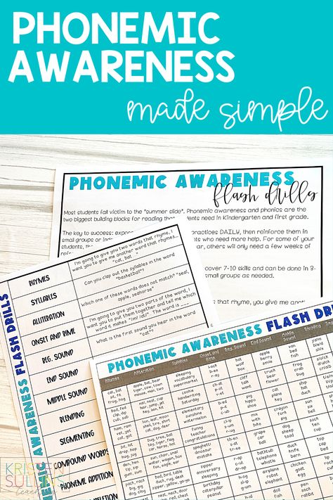 Phonemic awareness is such an important foundational reading skill for kindergarten and first grade students. So in this post, I'm sharing how you can get your students back on track after a little bit of summer slide with these phonemic awareness activities and drills! These ideas and activities can also be used over Zoom or Google Meets, so they're relevant whether you're physically in the classroom or not! Phonemic Awareness Activities 3rd Grade, Phonemic Awareness Activities 2nd Grade, Phonemic Awareness Activities First, Heggerty Phonemic Awareness Preschool, Kindergarten Phonemic Awareness, Preschool Phonemic Awareness, Kindergarten Phonemic Awareness Activity, Phonemic Awareness Lesson Plans, Small Group Phonemic Awareness