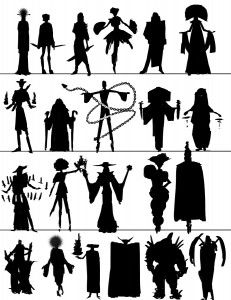 absoluteabe Sillouttes Concept Art, Character Silhouettes Concept, Character Design Silhouette, Creature Silhouette Concept, Monster Silhouette Concept, Character Design Process, Character Silhouette, Silhouette Sketch, Animation Anime