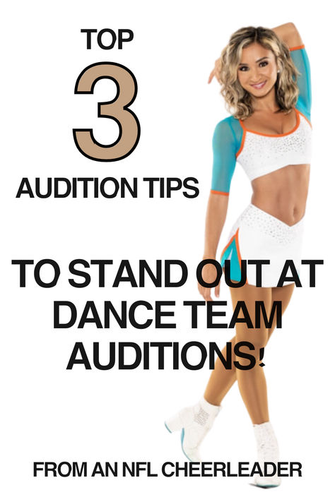 With audition season approaching, I put together 3 tips I wish I knew before going into professional dance team auditions! I made the team my first shot, and I'm here to help you achieve your dreams as I did! Tips For Dance Auditions, Pro Dance Audition Outfits, Dance Audition Hair, Dance Audition Tips, Dance Team Tryouts, Dance Audition Outfit, Audition Outfit, Cheerleading Poses, Cheer Tryouts