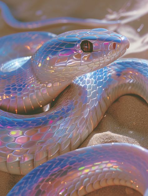 Most Dangerous Snakes, Poison Animals, Scales On Skin, Aesthetic Snakes, Scales Aesthetic, Snake Creature, Opal Aesthetic, Snake Aesthetic, Earth Genasi