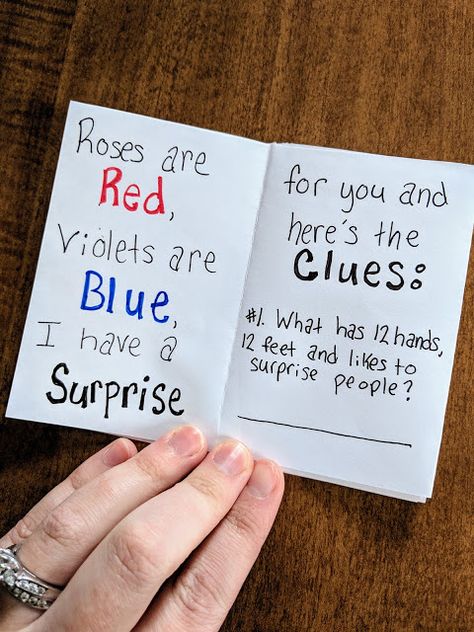 How I told my husband I was pregnant - Roses are red, violets are blue, I have a surprise for you, here are the clues Suprise Pregnancy Announcement, Pregnancy Announcement Ideas For Husband, Pregnancy Surprise Husband, Pregnancy Announcement Riddles, Best Pregnancy Announcement, First Pregnancy Announcements, Pregnancy Husband, Valentines Pregnancy Announcement, Surprise Pregnancy Announcement