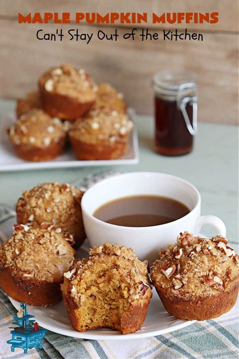 Maple Pumpkin Muffins – Can't Stay Out of the Kitchen Cranberry Treats, Cherry Cobbler Recipe, Easy Peach Cobbler Recipe, Cheesecake Layer, Pumpkin Muffin Recipes, Maple Pumpkin, Peach Cobbler Easy, Easy Chicken Pot Pie, Filled Muffins