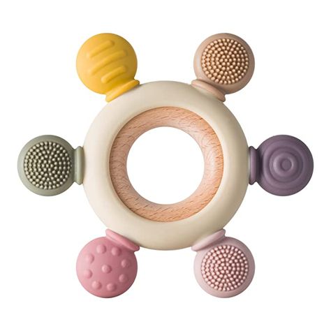 Amazon.com : Arudyo Baby Teething Toys Silicone Teethers BPA Free Silicone Rudder with Wooden Ring Soothe Babies Gums (Khaki) : Baby Baby Teether Toys, Teething Relief, Baby Gums, Baby Teething Toys, Baby Teething, Eco Friendly Baby, Teether Toys, Silicone Teether, Teething Ring