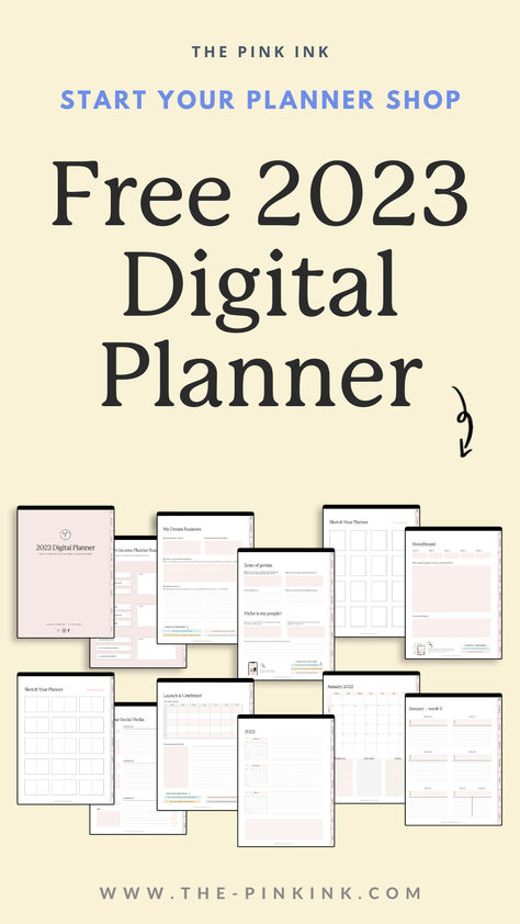 Free Quarterly Digital Planner Download Digital Planner Business, Free Digital Planner, Goodnotes Digital Planner, Marketing Planner, Planner Business, Yearly Goals, Small Business Planner, Budget Planer, Free Planner