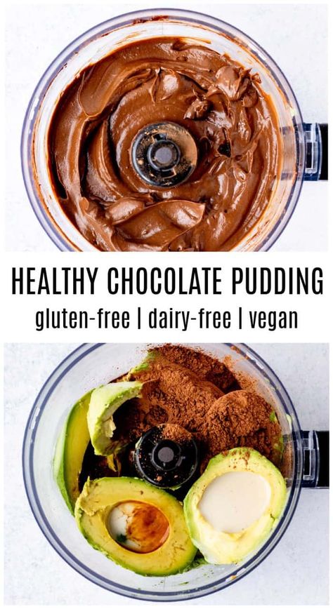 Chocolate Avocado Pudding, Healthy Chocolate Pudding, Dessert Light, Avocado Chocolate Pudding, Avocado Pudding, Chocolate Avocado, Paleo Vegan, Healthy Sweets Recipes, Nutrition Health