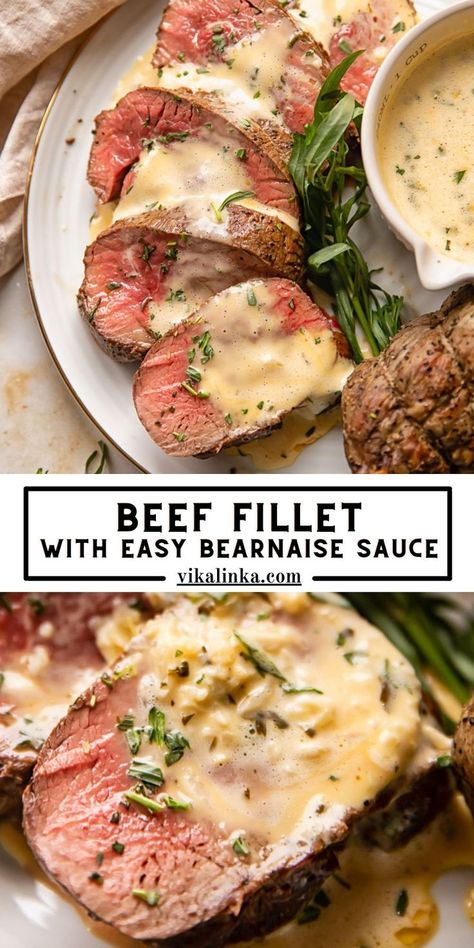 Beef Tenderloin Recipes, Bearnaise Sauce, Beef Fillet, Tenderloin Recipes, Beef Recipes Easy, Steak Dinner, Beef Recipes For Dinner, Beef Dinner, Beef Dishes