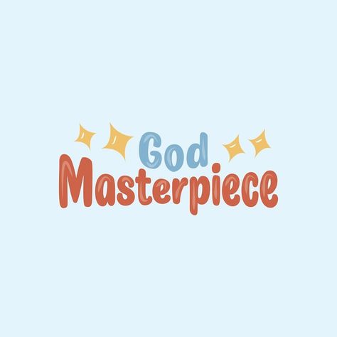 Vector god masterpiece text typography v... | Premium Vector #Freepik #vector Gods Masterpiece, Text Typography, Religion Quotes, About God, Premium Vector, Graphic Resources, Typography, Quotes, Quick Saves