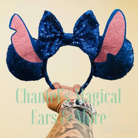 Diy Mickey Mouse Ears, Stitch Ears, Diy Disney Ears, Disney Ears Headband, Disneyland Ears, Diy Mickey Ears, Disney Mouse Ears, Disney Cute, Disney Headbands