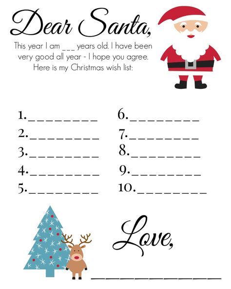 Free Printable Santa Wish List Kids Christmas List Printable, Santa Christmas List, Wish List Template, Christmas List Printable, Christmas Wish List Template, Christmas List Template, Kids Christmas List, Santa Wish List, Santa Template