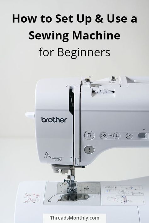 How To Set Up, Thread & Use Any Sewing Machine in 8 Steps Sewing Machine How To Use, Couture, Patchwork, Basic Sewing Machine Projects, How To Use A Sewing Machine For Beginners, Sewing Machine Tutorials For Beginners, Threading A Sewing Machine, Learning To Use A Sewing Machine, How To Use Brother Sewing Machine