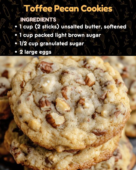 Toffee Snowball Cookies, Loaded Butterscotch Toffee Pecan Cookies, Butter Pecan Cake Mix Cookies With Toffee Bits, Taffy Bakery Butter Pecan Cookies, Candied Pecan Cookies, Fall Pecan Cookies, Paula Deen Cookies Recipes, Pecan Delight Cookies, Toffee Pecan Shortbread Cookies