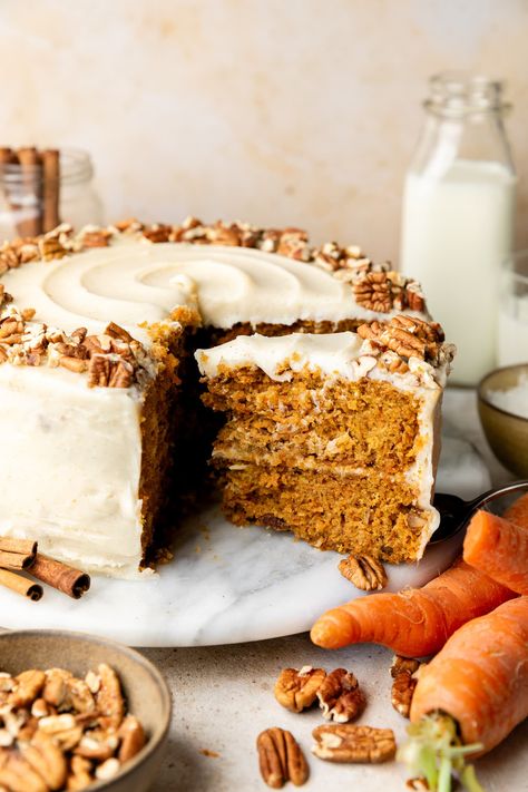 The BEST Carrot Cake with Brown Butter Cream Cheese Frosting Caramel Carrot Cake, Carrot Cheesecake, Homemade Cream Cheese Frosting, The Best Carrot Cake, Homemade Cream Cheese, Salty Caramel, Butter Cream Cheese Frosting, Gluten Free Carrot Cake, Moist Carrot Cakes