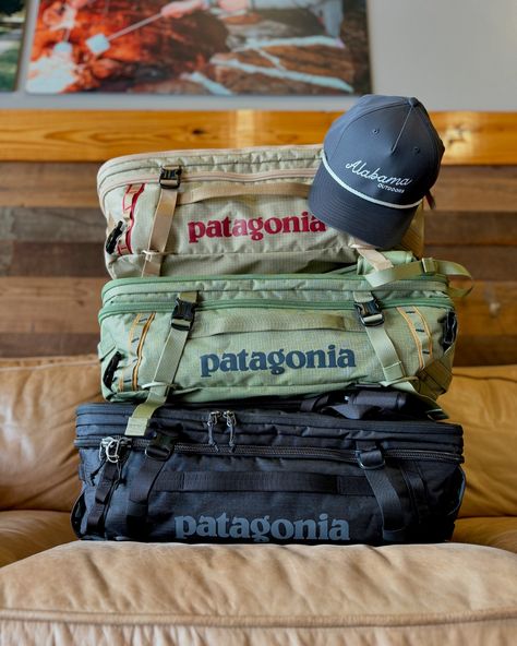 We’re geared up for summer adventures! 😎 The Patagonia Black Hole MLC is one of our favorite travel companions—it effortlessly transforms from a duffel bag into a backpack 🎒 or a shoulder bag. Ready to pack up and go? Shop it at Alabama Outdoors! Durable Practical Hiking Bag, Patagonia Bag, Affordable Functional Hiking Bags, Patagonia Duffel Bag, Functional Patagonia Outdoor Bags, Traveling Backpack, Patagonia Refugio Backpack, Patagonia Backpack, Back Packing