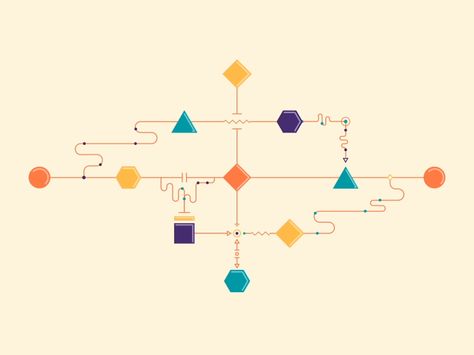 A flow chart/schematic thing for a current project. Check it out at 2x. You can see more work here:  Portfolio Flow Illustration, Timeline Animation, Fun Classroom Games, Flow Chart Design, Illustration Gif, Penrose Triangle, Flow Charts, Flow Diagram, Data Flow