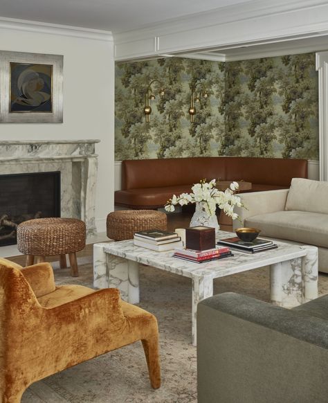 Brigette Romanek's Flair for Livably Luxe Interiors Has Quickly Made Her a Star among Hollywood's Elite - 1stDibs Introspective Brigette Romanek, Villa Necchi, Upstairs Bedroom, Luxe Interiors, House On A Hill, Fireplace Mantels, Australian Design, Living Well, Design Firms