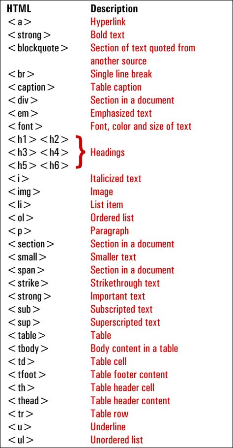 Basic Guide To HTML For WordPress Users ... Script Format, Script Template, Computer Programming Languages, Html Tags, Basic Computer Programming, Computer Science Programming, Web Development Programming, Learn Computer Science, Programing Knowledge