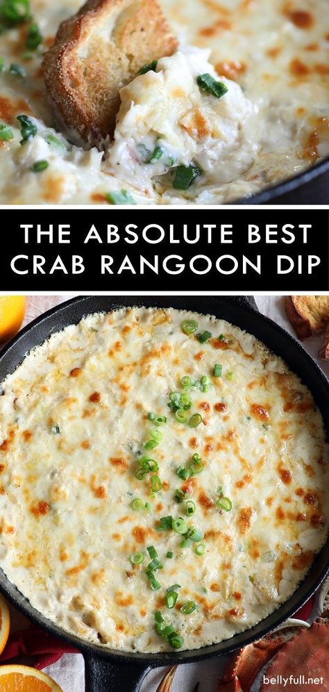 This Crab Rangoon Dip is everyone’s favorite Chinese appetizer in dip form. Loaded with crab and a killer cheese mixture, perfect served with toasted sourdough for dipping. #crabrangoon #crabrangoondip #crabrangoondipeasy #crabrangoondiprecipe #hotdiprecipes #hotdipsforparties Rangoon Dip, Chinese Appetizers, Crab Rangoon Dip, Crab Rangoon, Best Appetizer Recipes, Dip Recipes Easy, Seafood Appetizers, Crab Recipes, Buffalo Chicken Dip