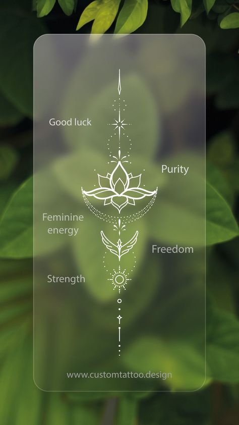 Symbolic Tattoos And Meanings, Minimalistic Lotus Tattoo, Unilume Tattoo, Freedom Sign Tattoo, Spiritual Tattoo Designs For Women, Patience Tattoo Ideas Symbols, Minimalist Tattoo Meaning Symbols, Lutos Tattoo Design, Meaningful First Tattoos