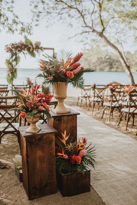 Jamaica Wedding Decor, National Tropical Botanical Garden Kauai Wedding, Fall Mexico Wedding, Peach Tropical Wedding, Formal Tropical Wedding, Dreams Las Mareas Costa Rica Wedding, Moody Tropical Wedding, Taormina Wedding, Tropical Elegant Wedding