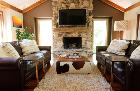 Cowhide bedroom