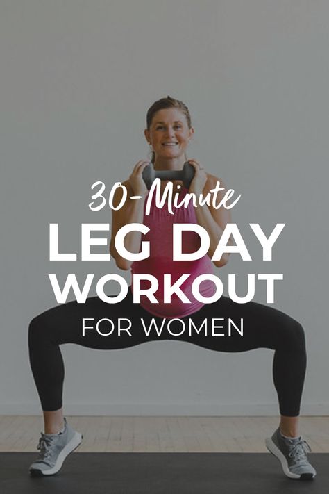 Bring the group fitness experience to your home with this follow-along LEG DAY WORKOUT VIDEO! Leg workouts are great for overall strength training. Sculpt strong, lean legs at home with just a set of dumbbells! This strength training workout for women hits the glutes, hamstrings, and thighs! Abs Legs And Glutes Workout, Lean Legs Workout Women, 30 Min Leg Workout, Leg Day Workout At The Gym For Women, Leg Day Workout For Women, Leg Workout With Weights, Leg Day Workout At Home, Leg Workout For Women, Leg Strength Workout