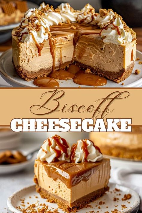 There are few things as delightful as a slice of Biscoff Cheesecake.   This recipe combines the creamy, tangy taste of dense, baked cheesecake with the warm, caramelized flavors of Biscoff cookies.   The crunchy Biscoff crust contrasts with the velvety cheesecake, creating an irresistible dessert that’s sure to impress. Layered Cheesecake Recipes, Biscoff Cheesecake Recipes, Cheesecake Recipe Ideas, Millionaires Cheesecake, Biscoff Crust, Cheesecake Flavors, Cheesecakes Recipes, 4de Verjaardag, Biscoff Recipes