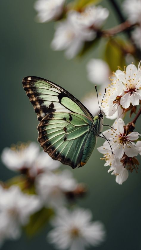 Green Butterfly Painting, Beautiful Butterfly Pictures, Beautiful Butterfly Photography, Flower And Butterfly, Butterfly Wallpaper Backgrounds, Beautiful Butterflies Art, Butterfly Photos, Live Animals, Butterfly Pictures