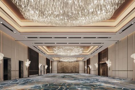 Ballroom Design, Resort Interior Design, Lift Lobby, Multipurpose Hall, Bangunan Minecraft, Function Hall, Convention Hall, Hotel Ballroom, Zhuhai