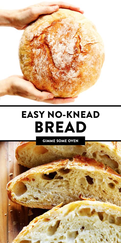 No Knead Bread Recipes, Homemade Bread Loaf, No Knead Bread Recipe, Bread Loaves, Pudding Chia, Knead Bread Recipe, Artisan Bread Recipes, Knead Bread, Gimme Some Oven