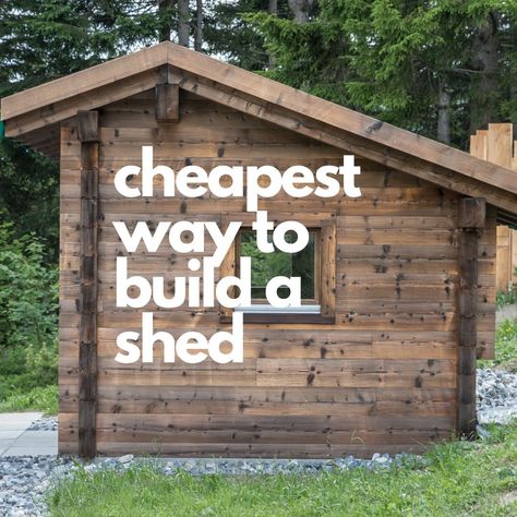 What is the cheapest way to build a shed? -Organic Gardening Cinder Block Shed, How To Build A Shed Cheap Easy Diy, Diy Shed Cheap Easy, Cheap Garden Sheds, Diy She Shed, Pallet Shed Plans, Garden Shed Kits, Diy Shed Kits, Cool Sheds