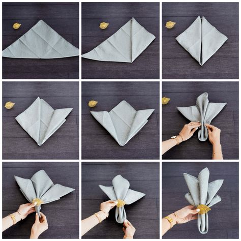 3 WAYS TO DISPLAY YOUR NAPKIN RINGS – All Style Life Folding Napkins With Rings Christmas, Ways To Tie Napkins Place Settings, Easy Napkin Folding With Rings, Fold Fabric Napkins, Napkin In Napkin Ring, How To Roll Napkins With Rings, Simple Napkin Folding Ideas With Rings, Folding Fabric Napkins, Napkin Ring Fold