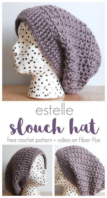 Crochet Slouchy Hat Free Pattern Woman Slouch Beanie, Slouch Hat Pattern Free, Slouchy Beanie Crochet Pattern Free, Crochet Slouchy Hat Free Pattern, Free Crochet Granny Square, Crochet Slouchy Beanie Pattern, Slouch Hat Crochet Pattern, Slouchy Hat Crochet Pattern, Crochet Locs