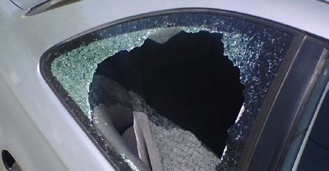 Car window damage may be covered by your insurance. Before you call your agent, you will need to remove the broken glass and make this temporary repair. Broken Car Window, Airplane Window View, Window Siding, Damaged Cars, Car Fix, Car Payment, Airplane Window, Broken Window, Shop Vac