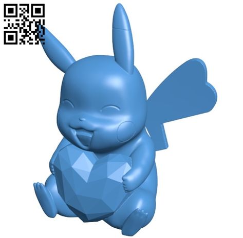 Happy Pikachu pokemon B005493 file stl free download 3D Model for CNC and 3d printer – Download Free STL Files 3d Printer Pokemon, Stl Files 3d Printing Free, Free Stl Files 3d Printer, Free 3d Printer Files, 3d Printer Projects Free, Happy Pikachu, Dollar General Penny Items, Stl Free Download, Cnc Machine Design