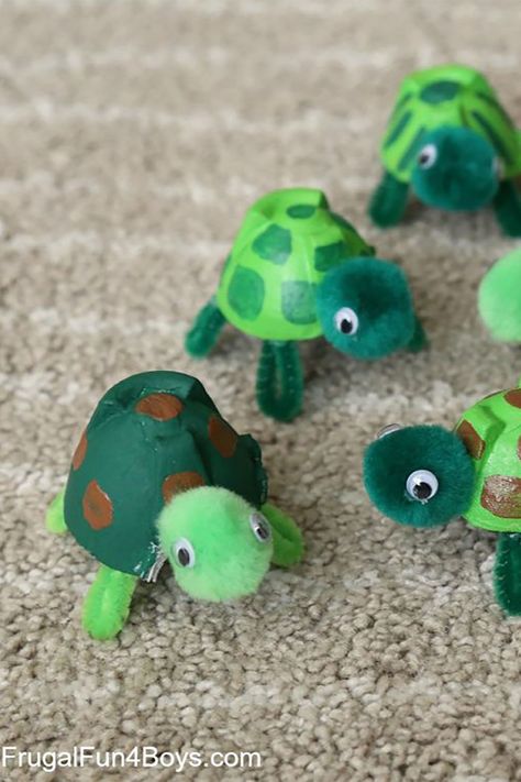 Fun Diy Craft Projects, Turtle Crafts, Toddler Arts And Crafts, Animal Crafts For Kids, Daycare Crafts, Crafts Paper, Craft Projects For Kids, Play Ideas, Camping Crafts