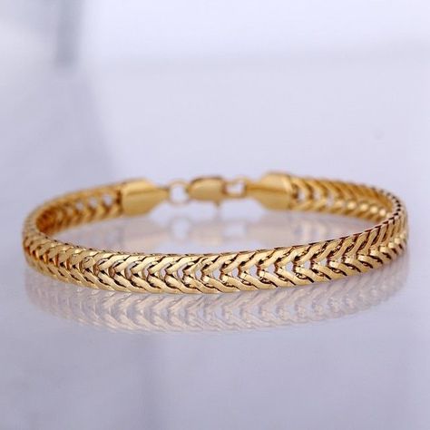 15.99US $ |Fashionable Bracelet Chain Solid Yellow Gold Filled Men Or Women Bracelet Chain - Bracelets - AliExpress Mens Bracelet Gold Jewelry, Man Gold Bracelet Design, Gents Bracelet, Gold Bracelet Simple, Black Gold Jewelry, Mens Gold Jewelry, Gold Jewelry Stores, Jewelry Bracelets Gold, Mens Gold Bracelets