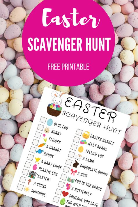 Easter Bunny Activities, Easter Scavenger Hunt, Scavenger Hunt Printable, Fun Easter Crafts, Free Activities For Kids, Easter Activities For Kids, Easter Hunt, Scavenger Hunt For Kids, Easter Printables Free