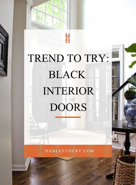 5 Reasons To Have Black Interior Doors in Your Home Black Interior Doors Wood Trim, Tricorn Black Doors Interior, Painting Builder Grade Doors, Black Doors With Black Trim, Painted Black Doors Interior, Black Interior Front Door Entry Ways, Painting Doors Black Interior, Black Door Entryway, Black Interior Doors With White Trim