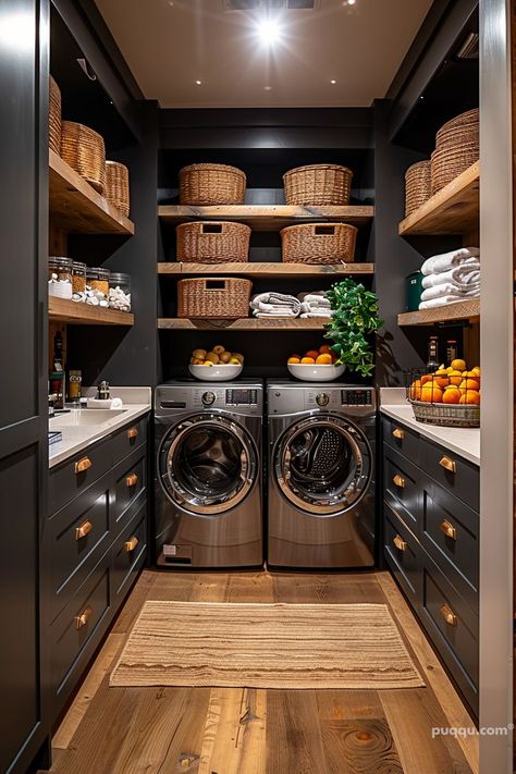 Walk-in Pantry and Laundry Room Combo: Space Optimization Ideas - Puqqu Walk In Pantry With Laundry, Kitchen And Laundry Room Combo, Mud Room Pantry Combo, Laundry And Pantry Room Combo, Laundry Pantry Combo Ideas, Laundry Room Pantry Combo, Pantry Laundry Room Combo, Scullery Ideas, Laundry Pantry