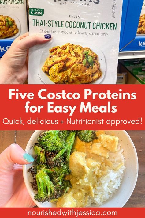 Easy, quick and delicious meal ideas from Costco using pre-made protein options. These meals are great for a busy work week, busy weekend or to plan for meal prep. Add to your Costco shopping list for an easy dinner or quick lunch ideas. All meals are high in protien and healthy. Best of all, they are so easy to make and you will have dinner or lunch ready in under 15 minutes that the whole family will love. All meals are nutritionist approved for a healthy lifestyle. Costco Dinner Ideas Meal Planning, Quick Lunch Ideas, Costco Shopping List, Protein Options, Costco Shopping, Quick Protein, Costco Meals, High Protein Dinner, High Protein Meal Prep