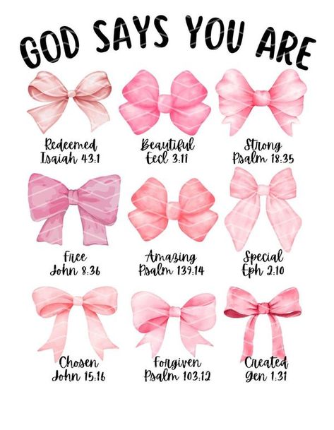 She Believes | 🫶🏻🫶🏻🫶🏻🫶🏻🫶🏻. | Facebook God Says You Are, This Is Me, Cute Bible Quotes, Pink Aesthetic Printable, Happy Bible Quotes, Quotes In Pink, 2000 Poster, Svg Background, Bible Quotes Background