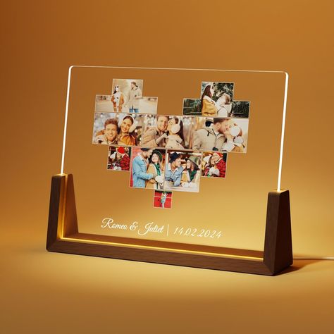 🎁【Celebrate Your Special Day with a Unique and Meaningful Gift】Our acrylic photo night light is the perfect gift. Give an unforgettable gift today that is sure to bring you joy and lasting memories.
🎁【Shatter-Proof Acrylic Glass and Solid Walnut Wood Base】The night light is made of high quality acrylic plaque and wooden base with light. 
🎁【High Definition UV Printing and LED Lights】. Couple Boyfriend, Presents For Girlfriend, Personalized Family Gifts, Perfect Gift For Girlfriend, Gifts For Girlfriend, Personalised Frames, Personalized Anniversary Gifts, Acrylic Plaque, Mens Anniversary Gifts