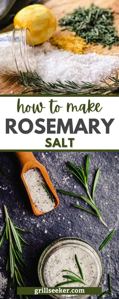 Infused Salt Recipes, Rosemary Salt Recipe, Flavored Salts Recipes, Herb Salt Recipe, Seasoning Salt Recipe, Flavored Salt, Infused Salt, Rosemary Salt, Salt Recipes