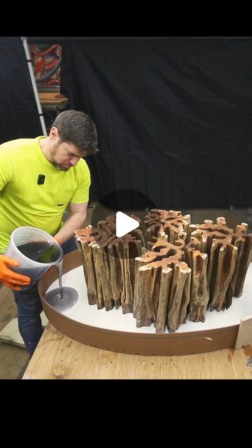 TotalBoat | Don't miss the grand finale of this incredible epoxy table project by @modustrialmaker! 😯 Mike found this rare Mexican log wood at his... | Instagram Diy Resin Table, Tree Stump Table, Resin And Wood Diy, Wood Resin Table, Epoxy Table Top, Epoxy Resin Diy, Cool Wood Projects, Epoxy Table, Epoxy Resin Table